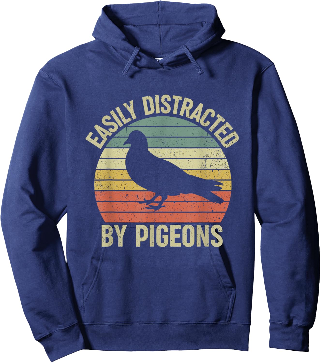 Easily Distracted by Pigeons Hoodie - Hoodie | Navy