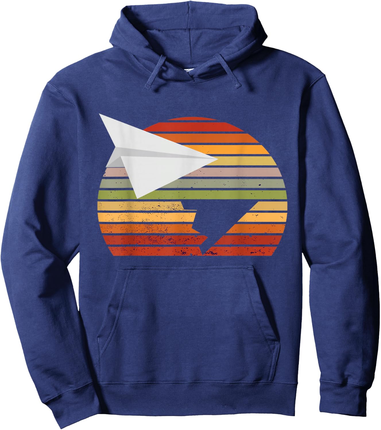Retro Vintage Paper Airplane Aircraft Paper Plane Aviation Hoodie - Hoodie | Navy