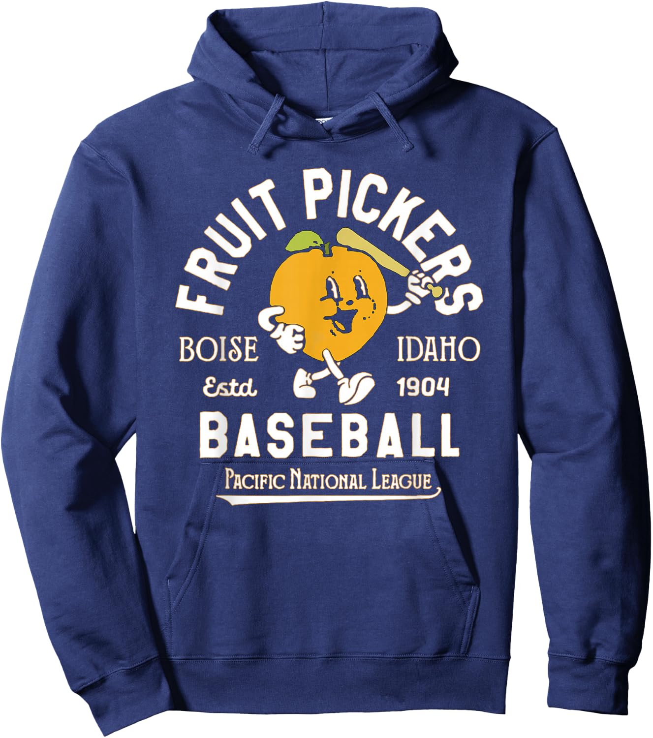 Vintage Boise Fruit Pickers Defunct Baseball Team Tribute Hoodie - Hoodie | Navy