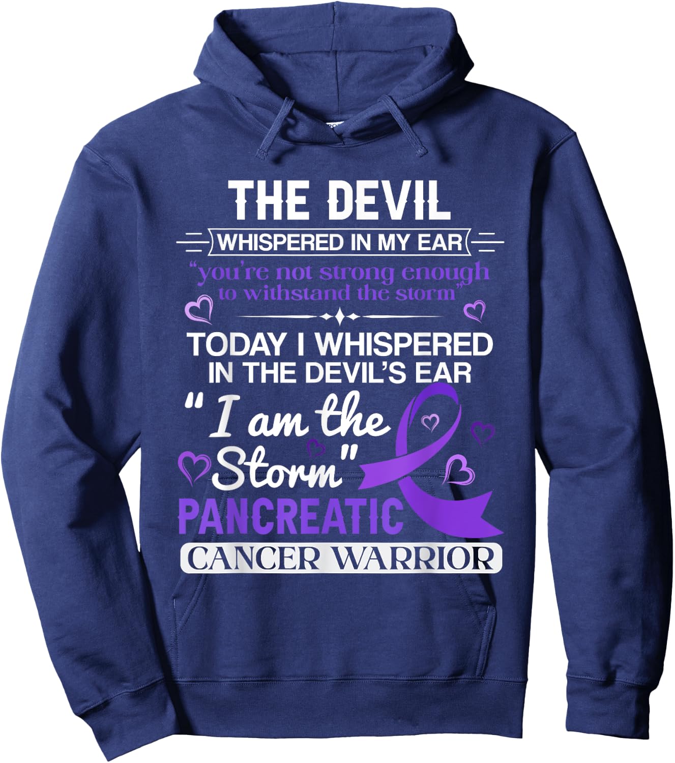 I'm The Storm Pancreatic Cancer Awareness Hoodie - Hoodie | Navy