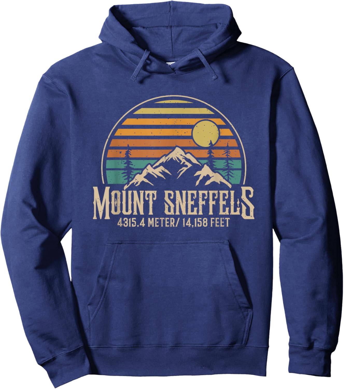 Colorado Hiking Mountain Camping Outdoor Mount Sneffels Hoodie - Hoodie | Navy