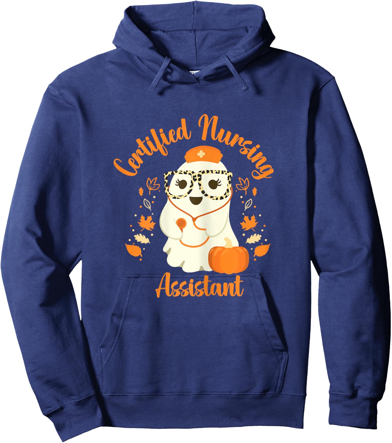 Certified Nursing Assistant CNA Ghost Halloween Nurse Hoodie - Hoodie | Navy