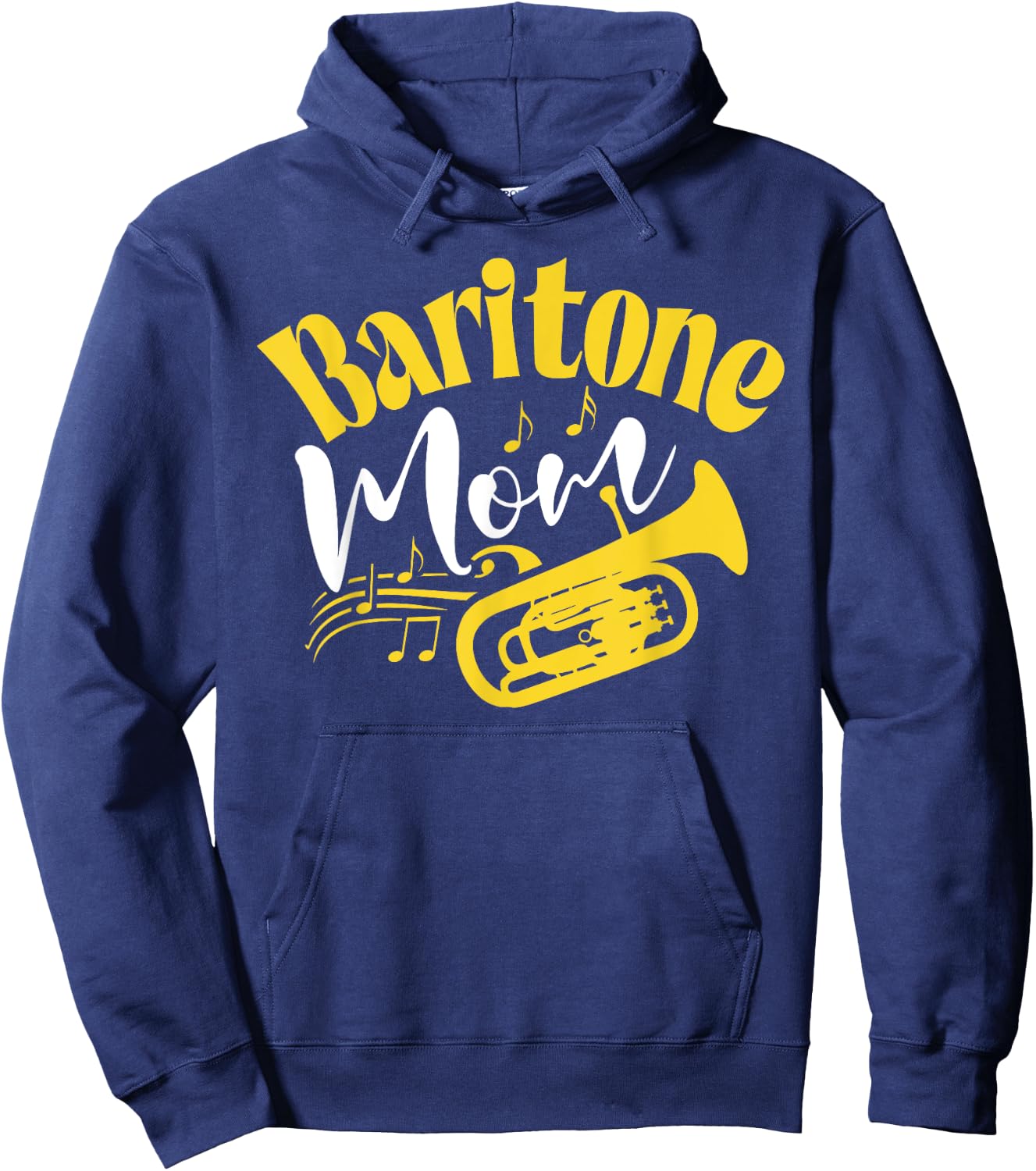 Baritone Mom Marching Band Mother Mama Player Hoodie - Hoodie | Navy