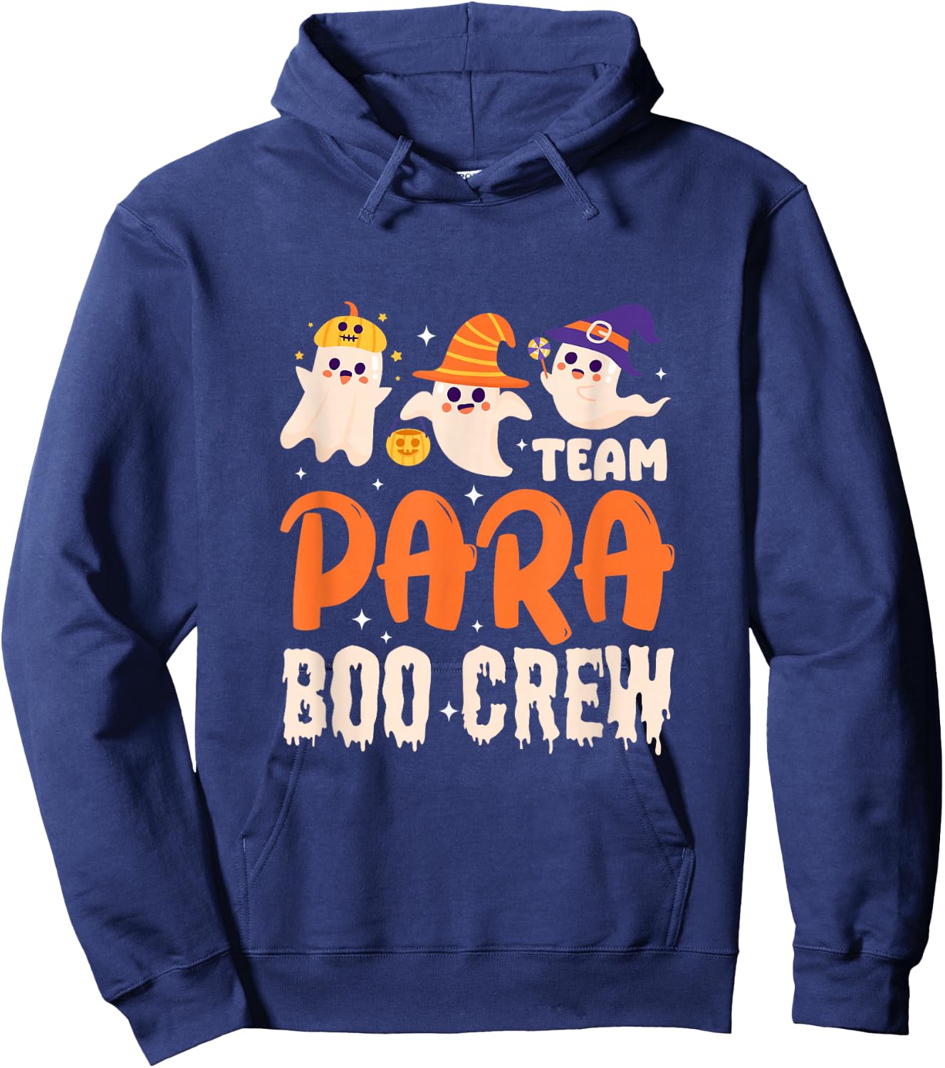 Team Para Boo Crew Paraprofessional Ghost Halloween Hoodie - Hoodie | Navy