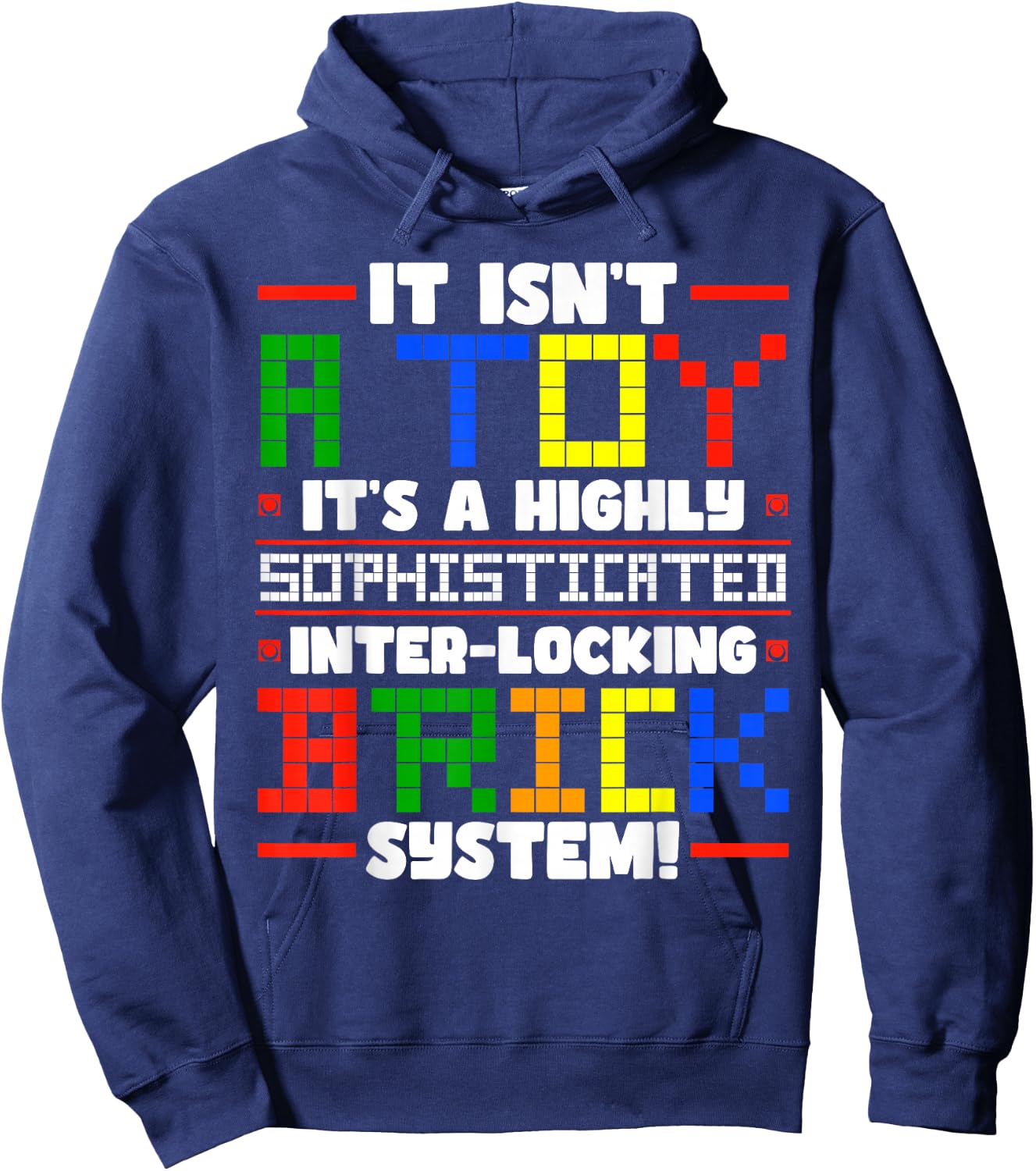 Master Builder Bricks Blocks Play Toys Hoodie - Hoodie | Navy