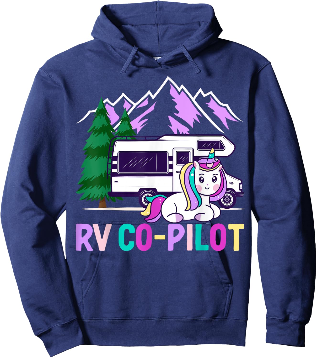 Rv Co-Pilot Rv Driver Rv Camper Rv Camping Girl Hoodie - Hoodie | Navy