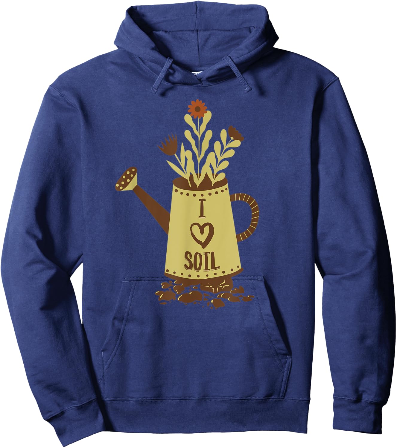 Dirt watercan Flowers Plant I Love (heart) Soil Hoodie - Hoodie | Navy