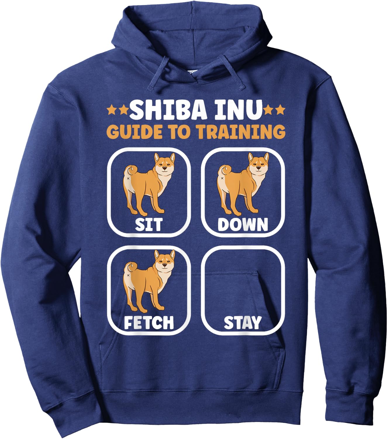 Funny shiba inu guide to training dog owner french Women Girls Kids Hoodie - Hoodie | Navy
