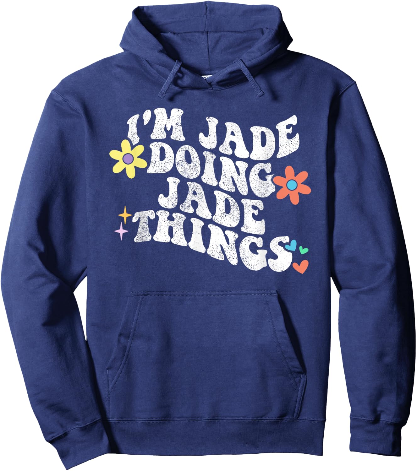 Retro Groovy Im JADE Doing JADE Things Funny Mother's Day Hoodie - Hoodie | Navy