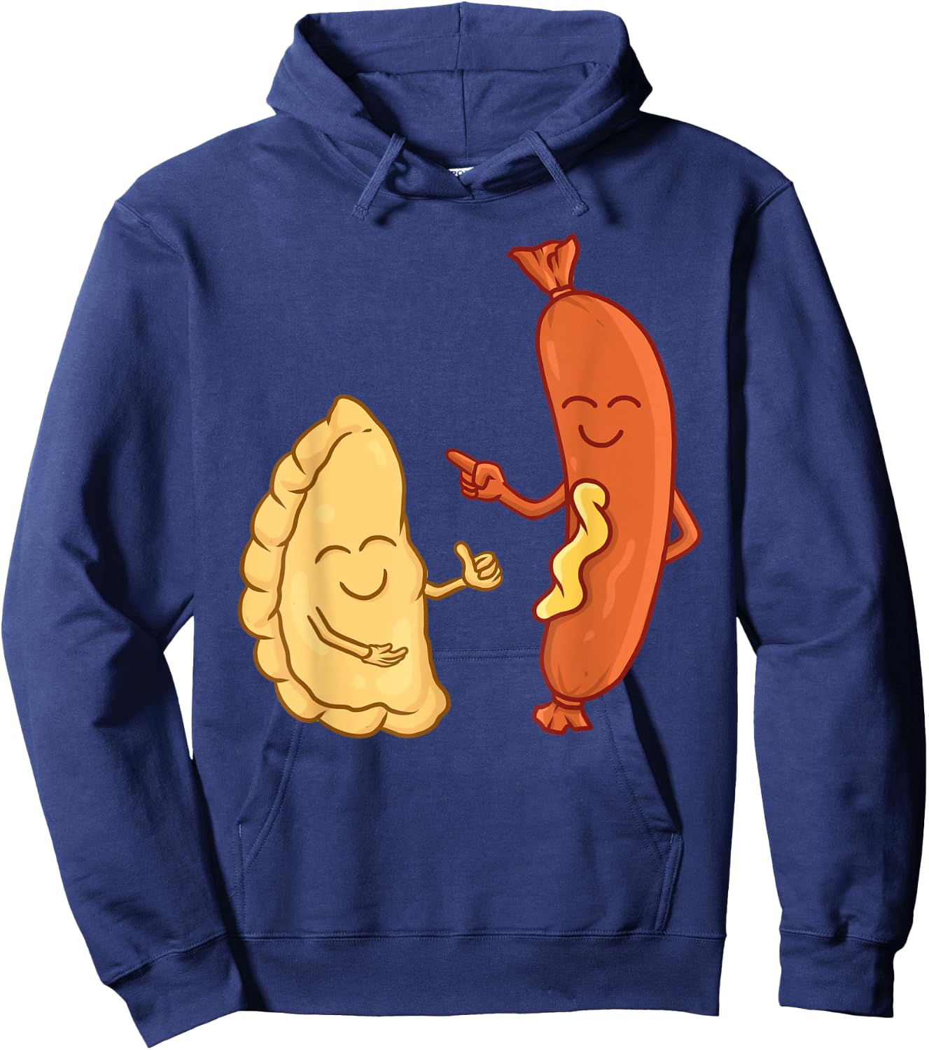 Cute Pierogi Kielbasa Art Women Sausage Polish Food Hoodie - Hoodie | Navy