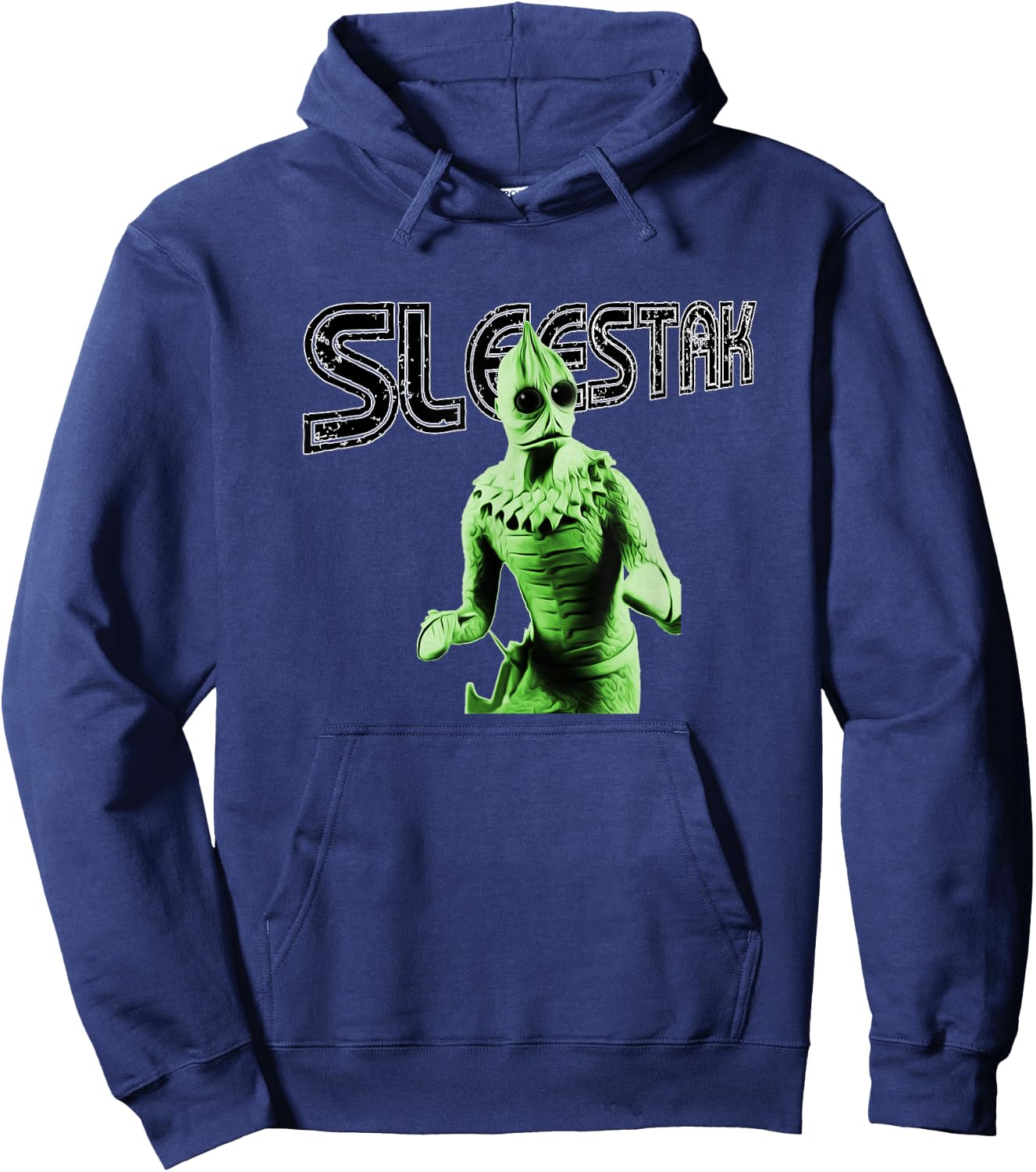 Retro Sleestak reptilian alien graphic Hoodie - Hoodie | Navy