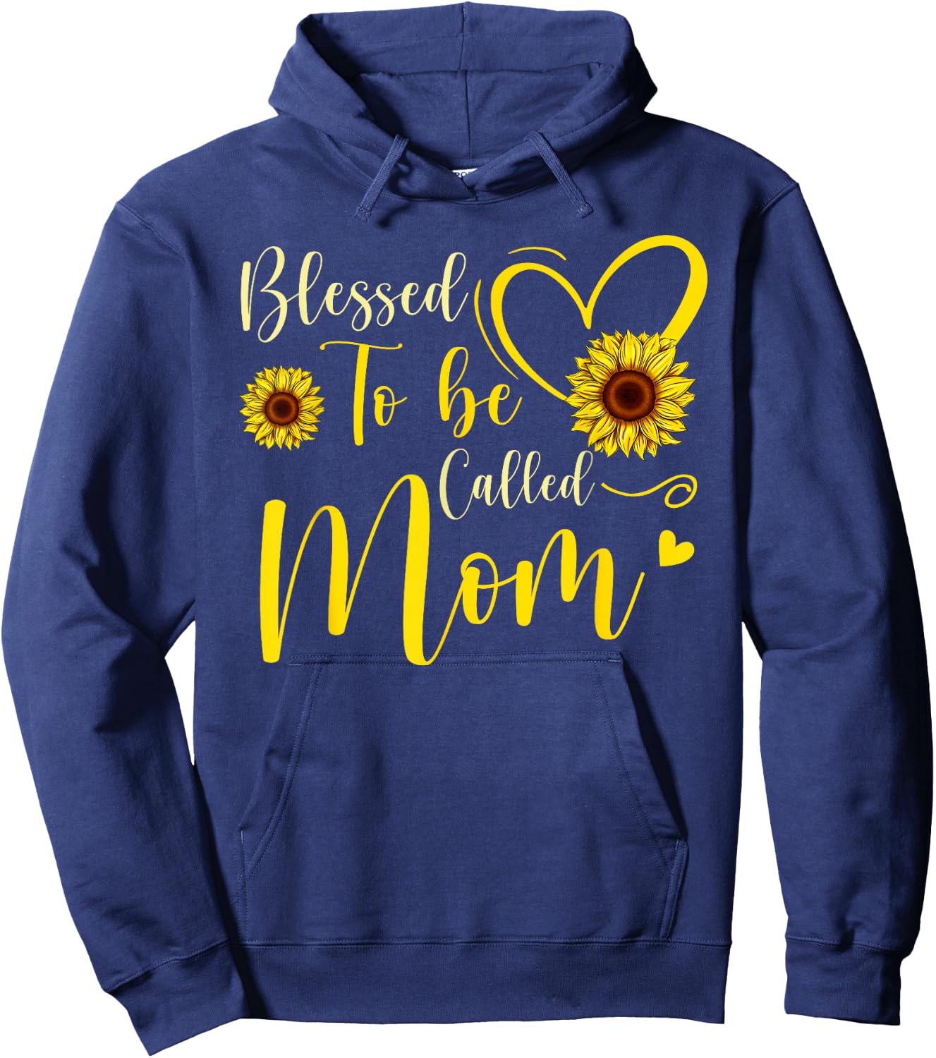 Blessed To Be Called Mom Cute Sunflower Women Mothers Day Hoodie - Hoodie | Navy