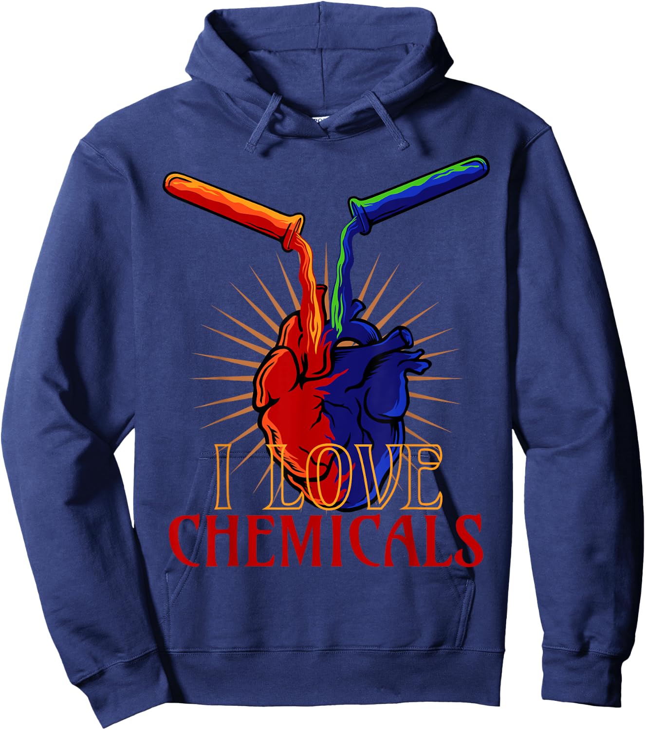 Chemical Engineering I Love Chemicals Chemistry Teacher Women Hoodie - Hoodie | Navy