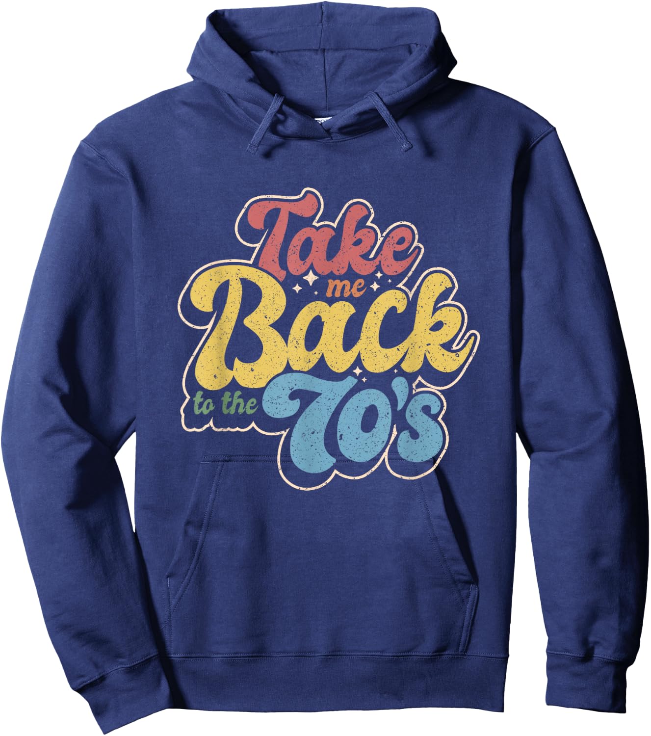 Retro Take Me Back To The 70's | Vintage Nostalgia Hoodie - Hoodie | Navy