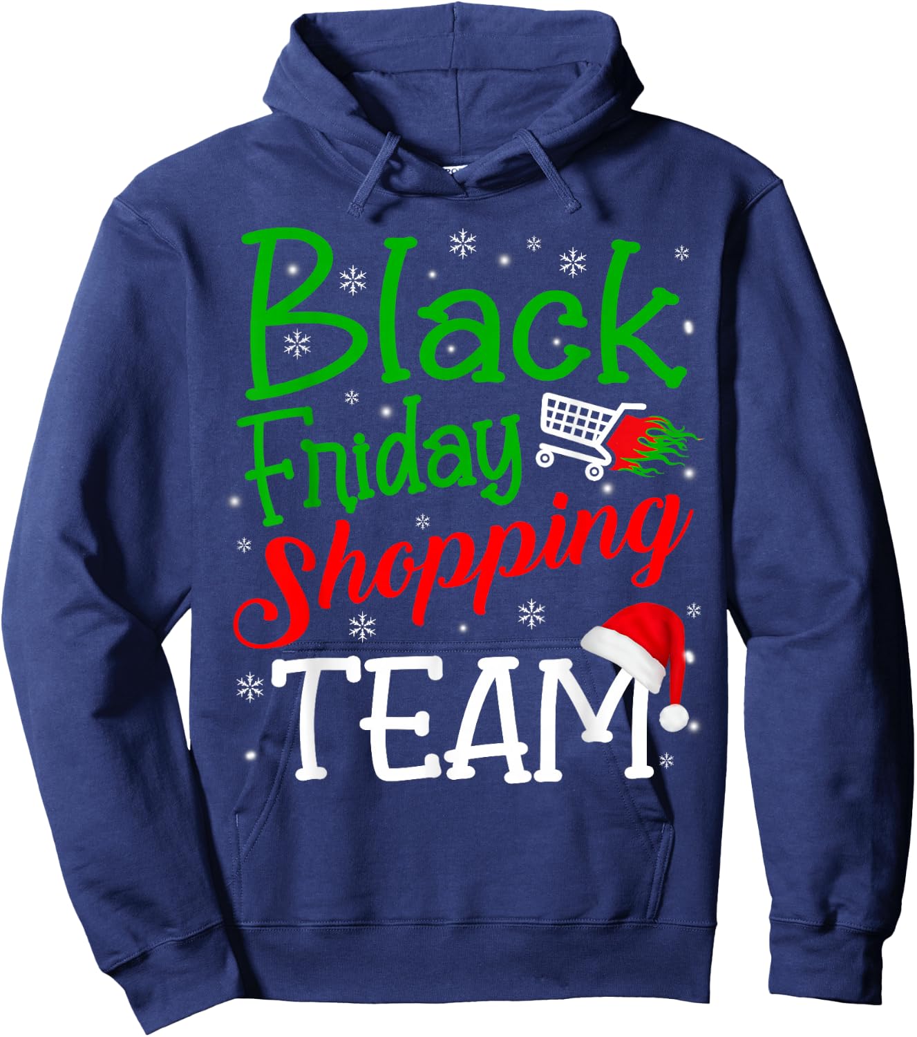 Friday Shopping Team Christmas Black Shopping Family Group Hoodie - Hoodie | Navy