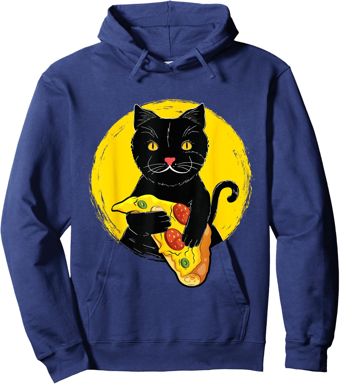 Kitty And Pepperoni Pizza - Cat Lover Pet Owner Veterinarian Hoodie - Hoodie | Navy