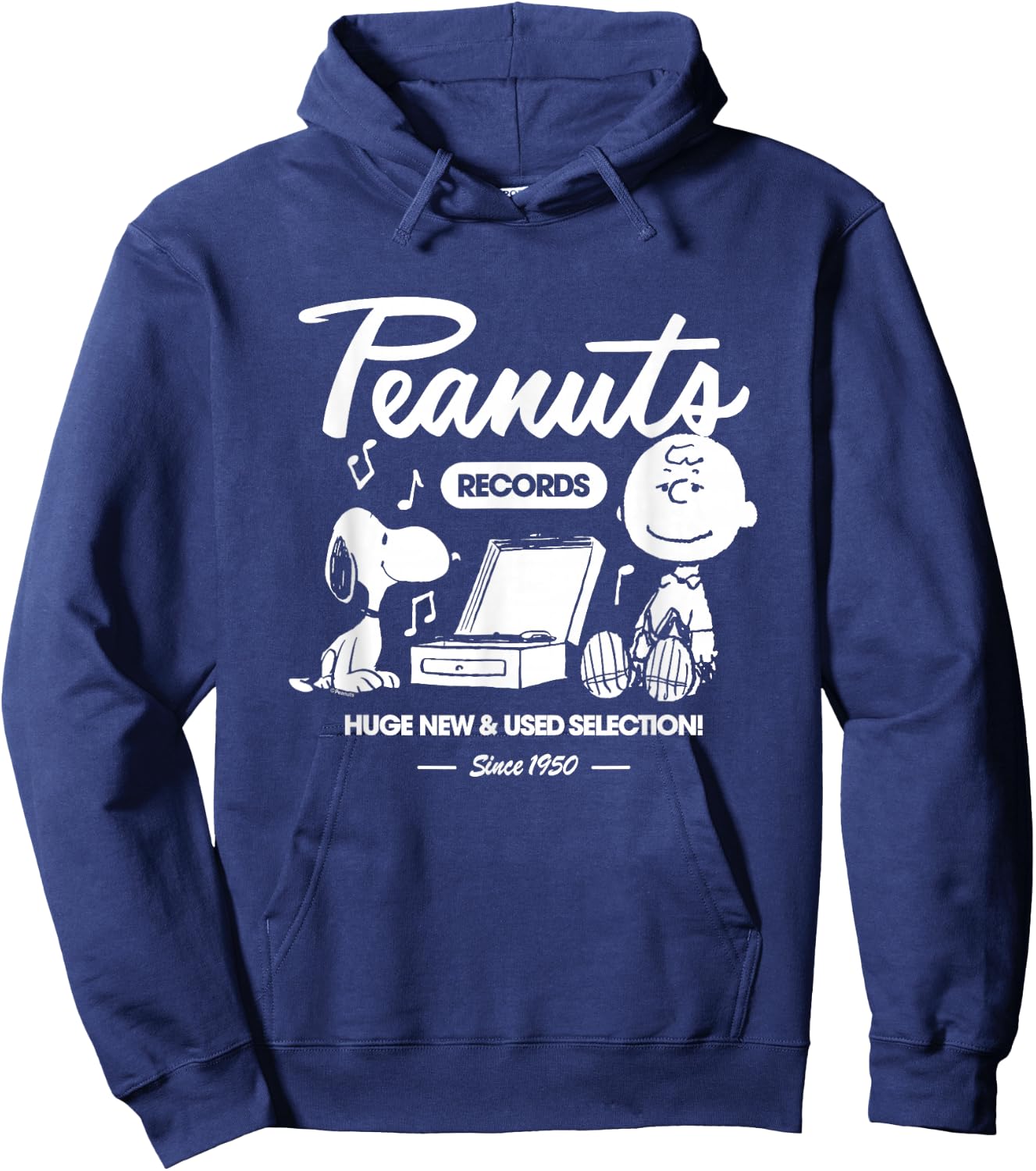 Peanuts - Snoopy Charlie Brown Record Hoodie - Hoodie | Navy