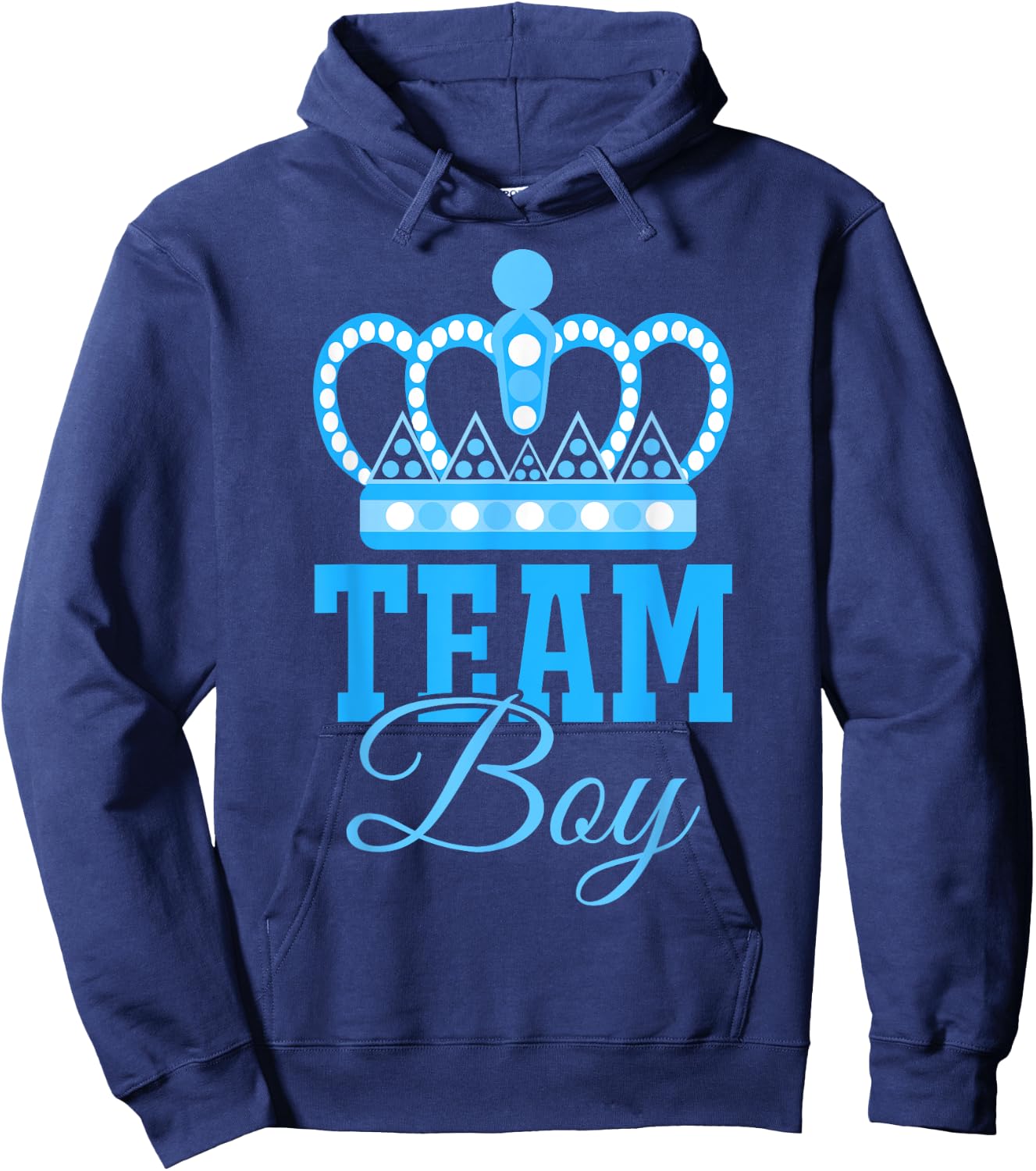 Team Boy Team Girl Blue Gender Reveal Party Matching Family Hoodie - Hoodie | Navy