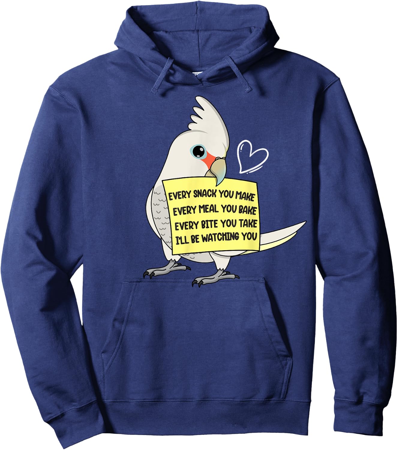 Every Snack, Meal or Bite I Goffins Cockatoo Parrot Hoodie - Hoodie | Navy