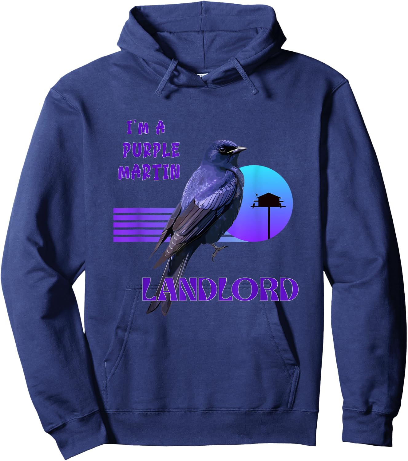 Purple Martin apparel for anyone devoted to these birds. Hoodie - Hoodie | Navy