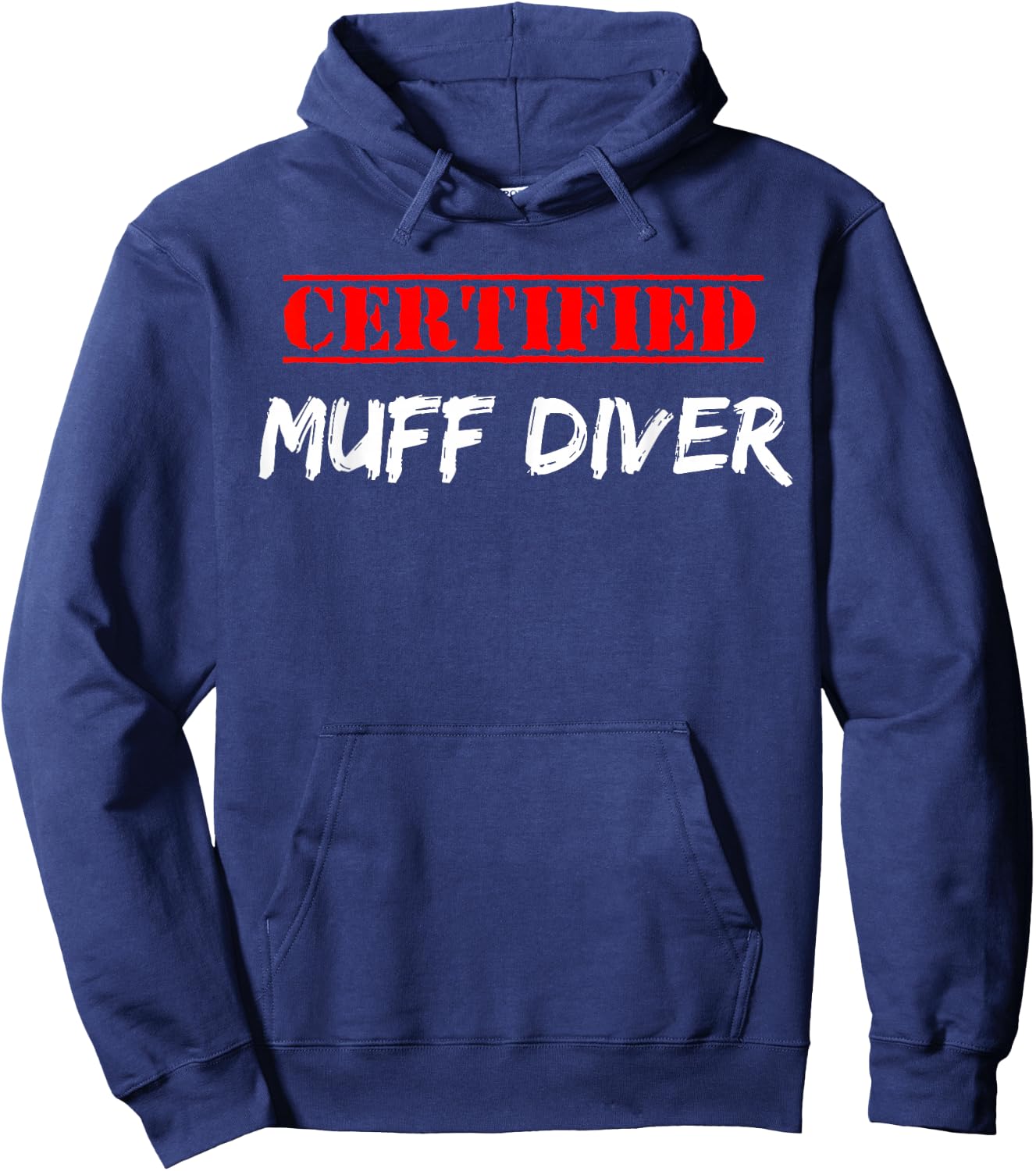 Graphic Fun Apparel-Certified Muff Diver Hoodie - Hoodie | Navy