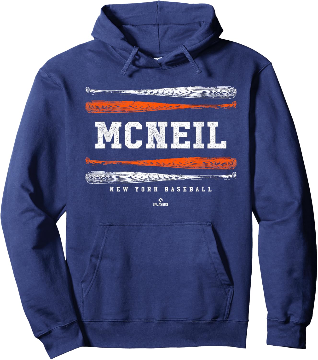 Vintage Baseball Bat Gameday Jeff McNeil New York MLBPA Hoodie - Hoodie | Navy