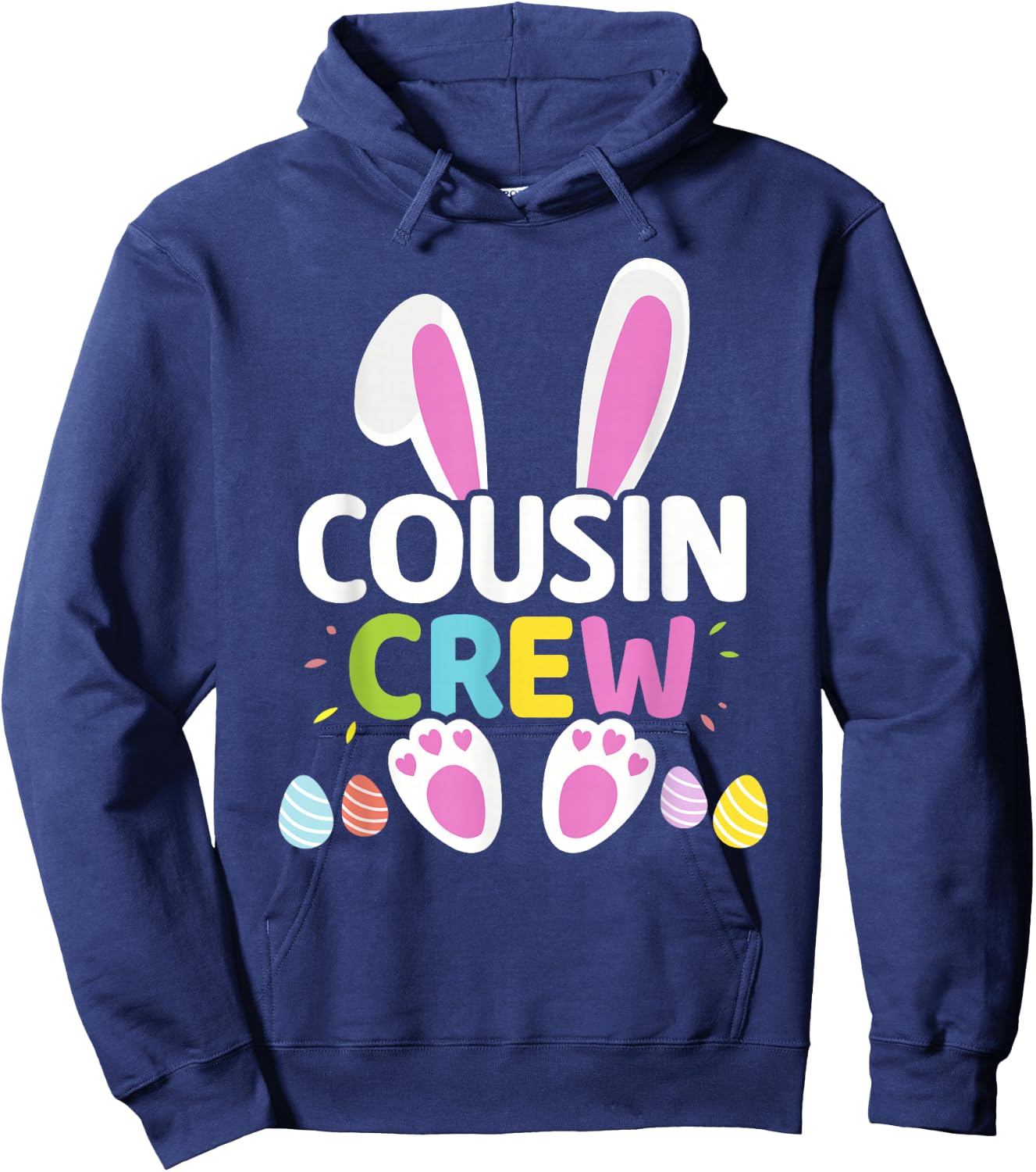 Easter cousin crew with bunny and eggs for family Hoodie - Hoodie | Navy