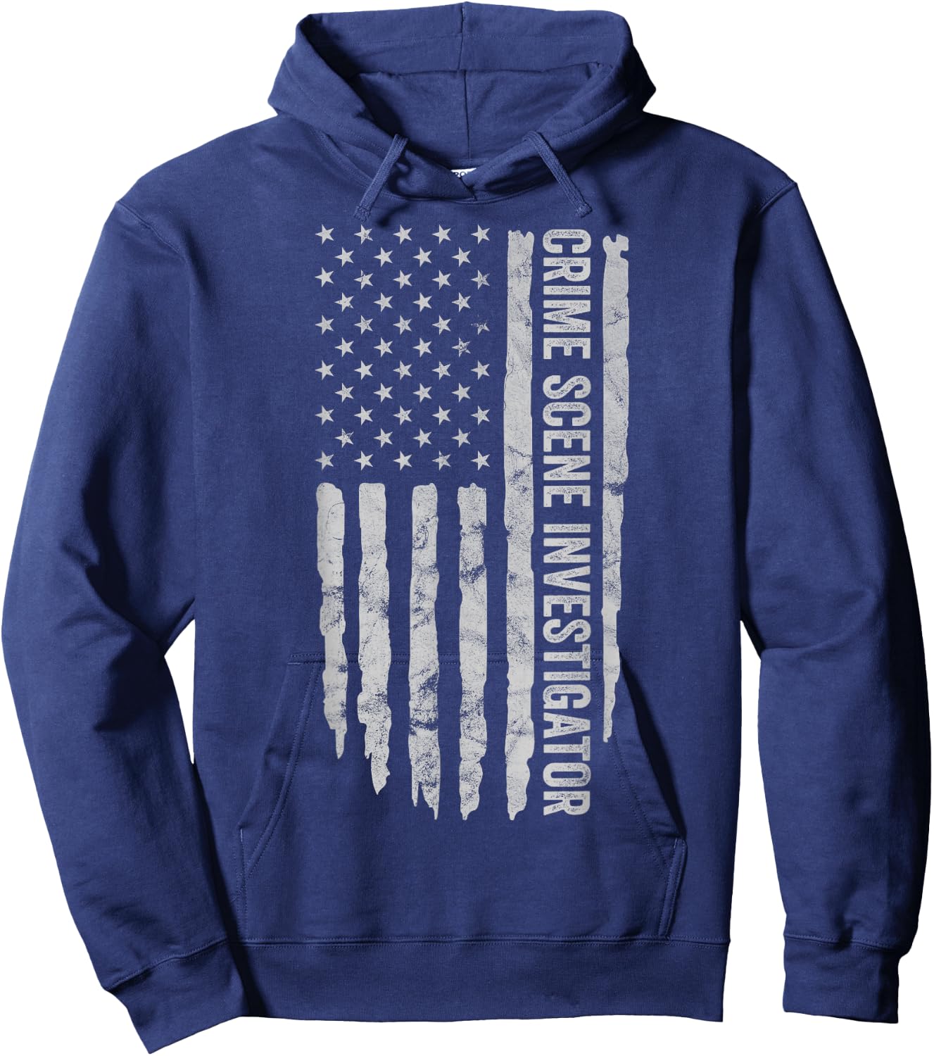 Crime Scene Investigator American Flag CSI Themed Hoodie - Hoodie | Navy