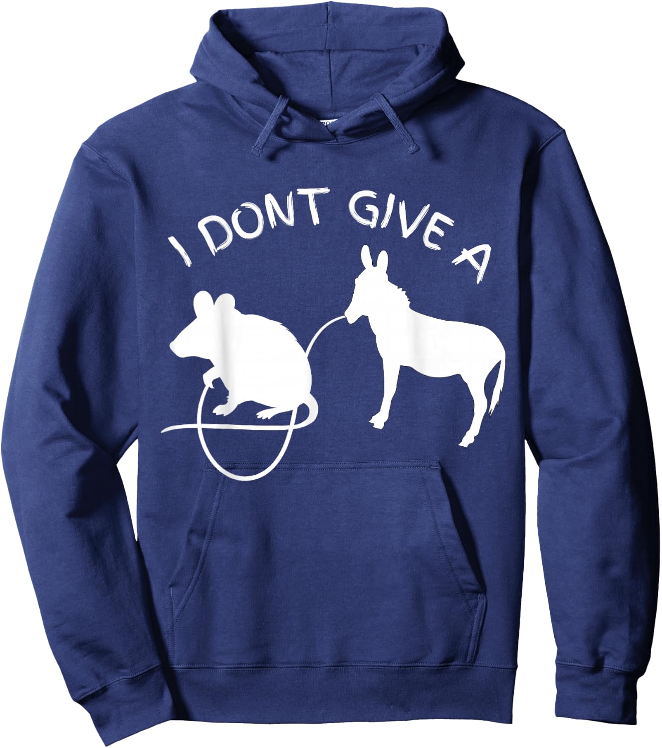 I Dont Give a Rats Donkey Hoodie - Hoodie | Navy