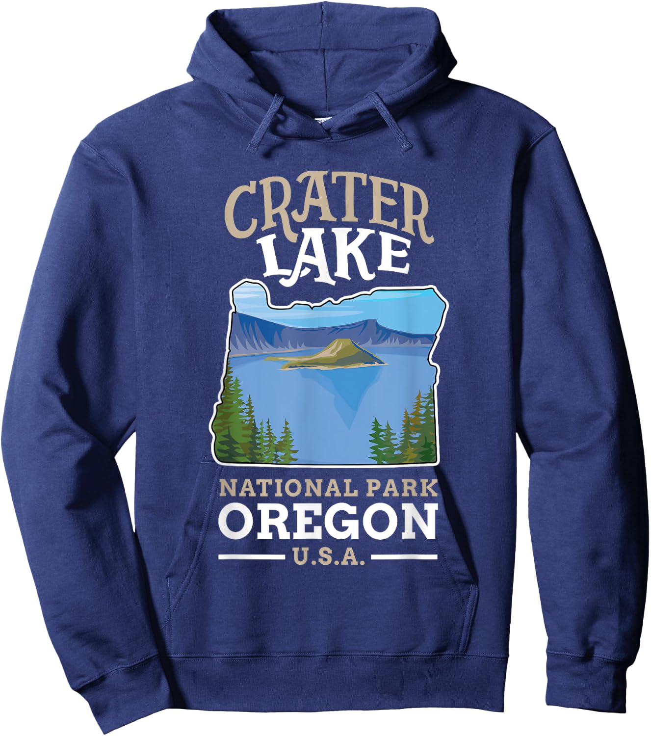 Crater Lake National Park US Oregon Hoodie - Hoodie | Navy