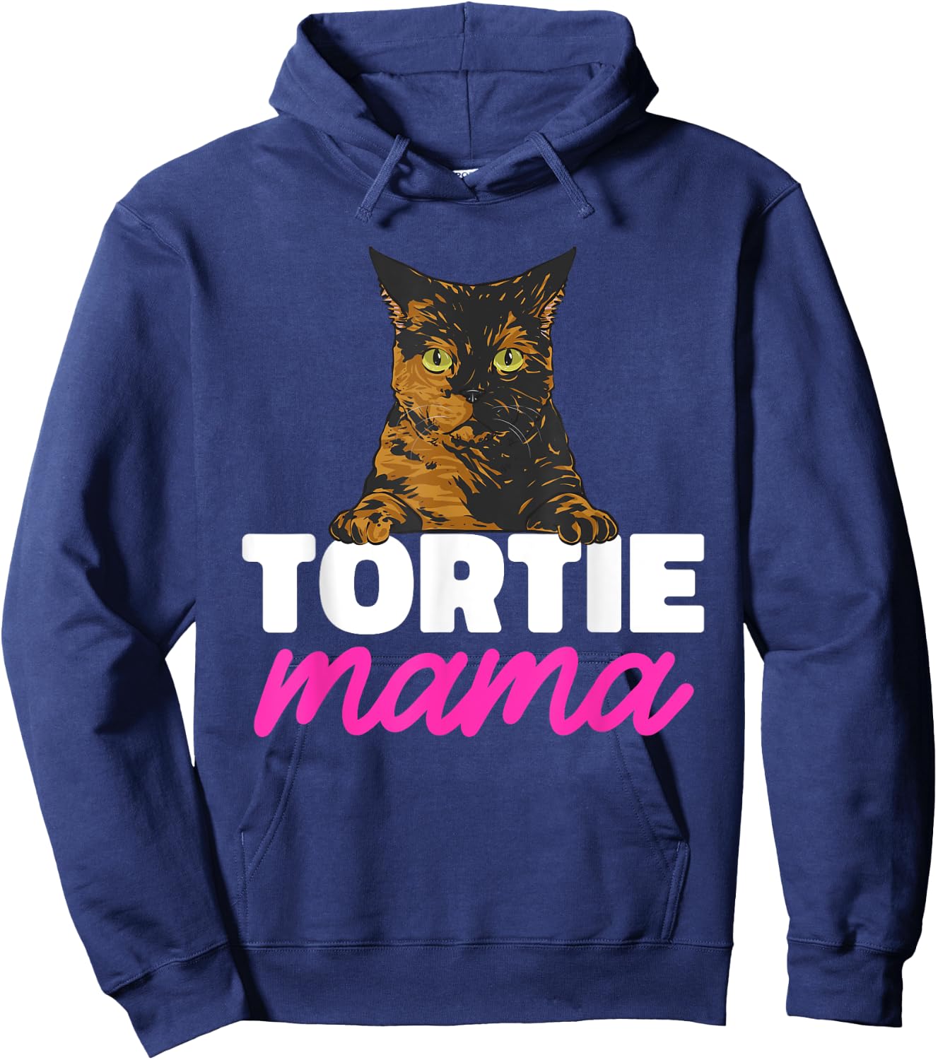 Tortoiseshell Cat Mom Tortie Mama Hoodie - Hoodie | Navy