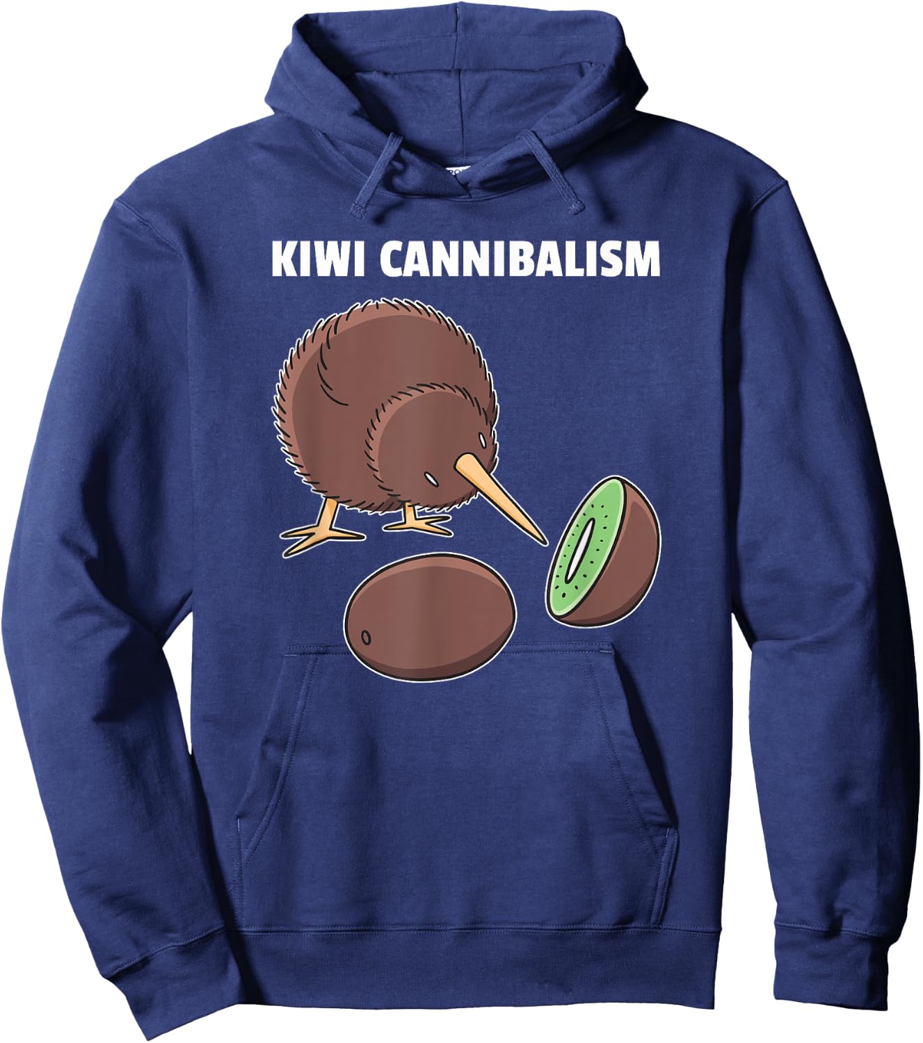Kiwi Cannibalism Funny Kiwi Pun Hoodie - Hoodie | Navy