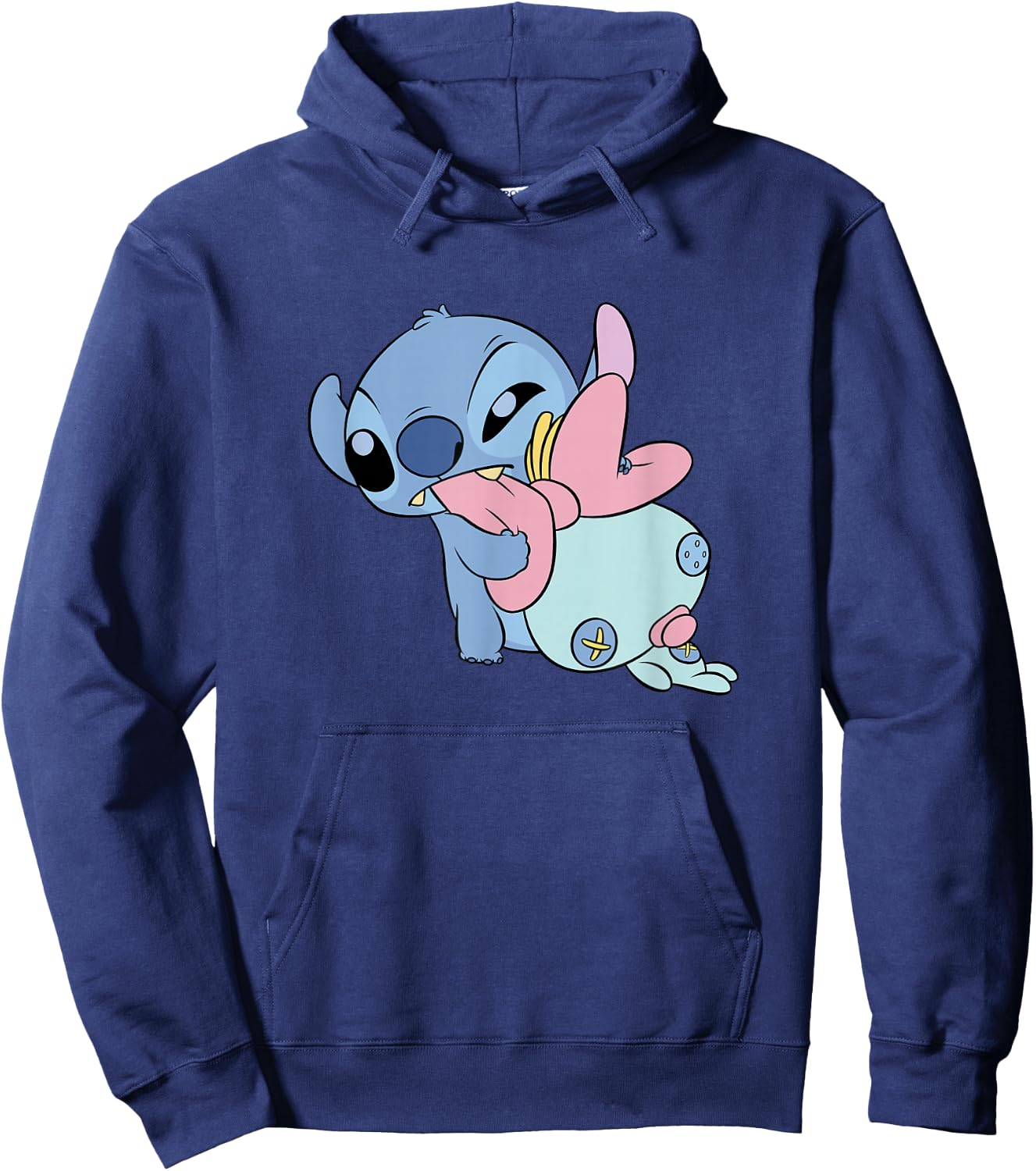 Disney Lilo & Stitch Babies Stitch & Scrump Playing Cute Hoodie - Hoodie | Navy