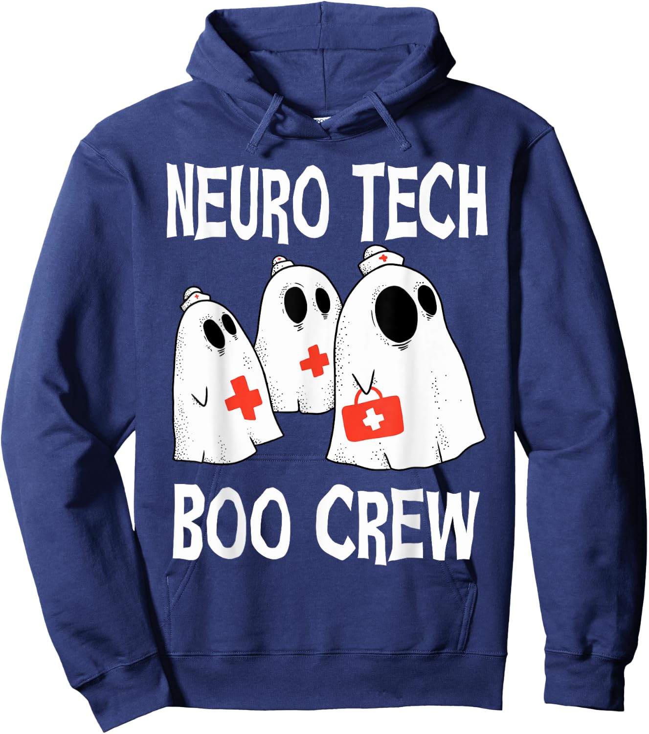 Funny Neuro Tech Boo Crew Neurology Halloween Costume Hoodie - Hoodie | Navy