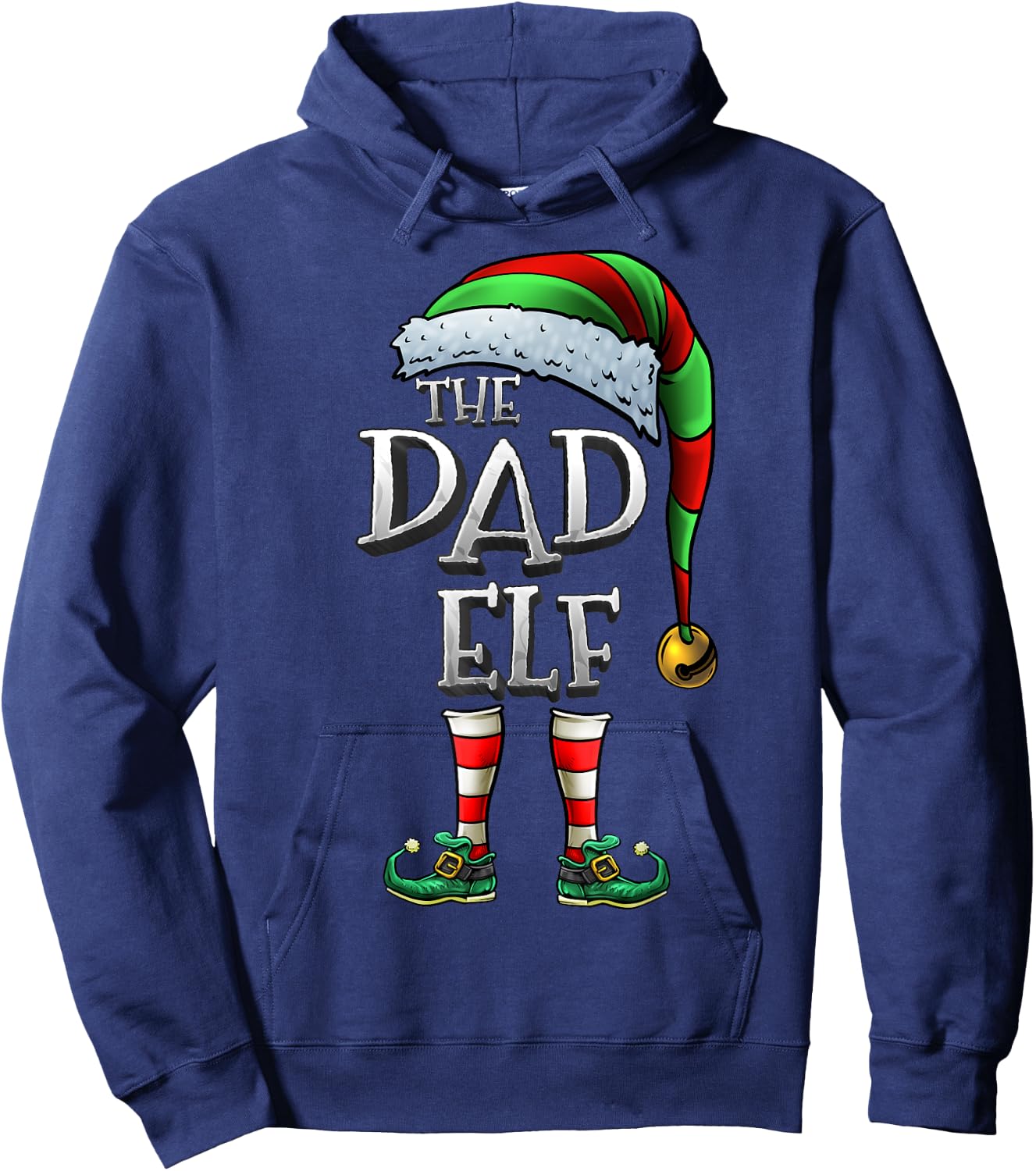 The Dad Elf Shirt Matching Family Dad Christmas Elf Hoodie - Hoodie | Navy