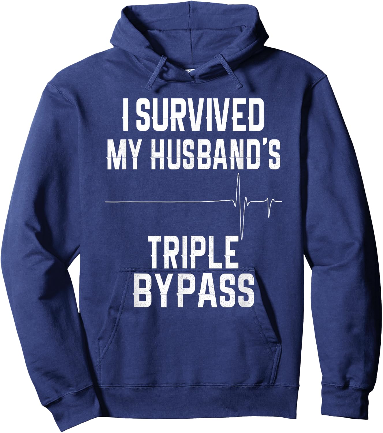 I Survived My Husband's Triple Bypass Hoodie - Hoodie | Navy