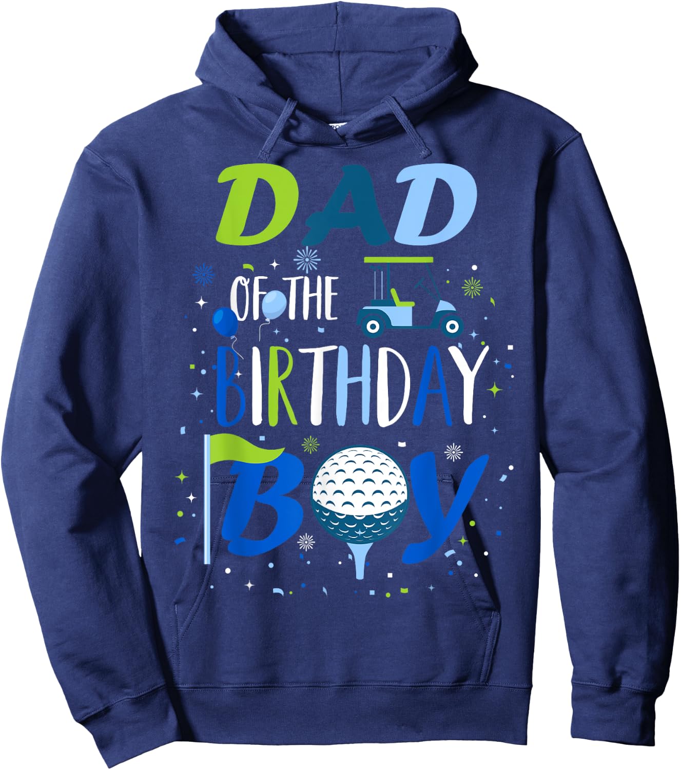 Dad of The Birthday Boy Hole in One Golf Sport Matching Hoodie - Hoodie | Navy