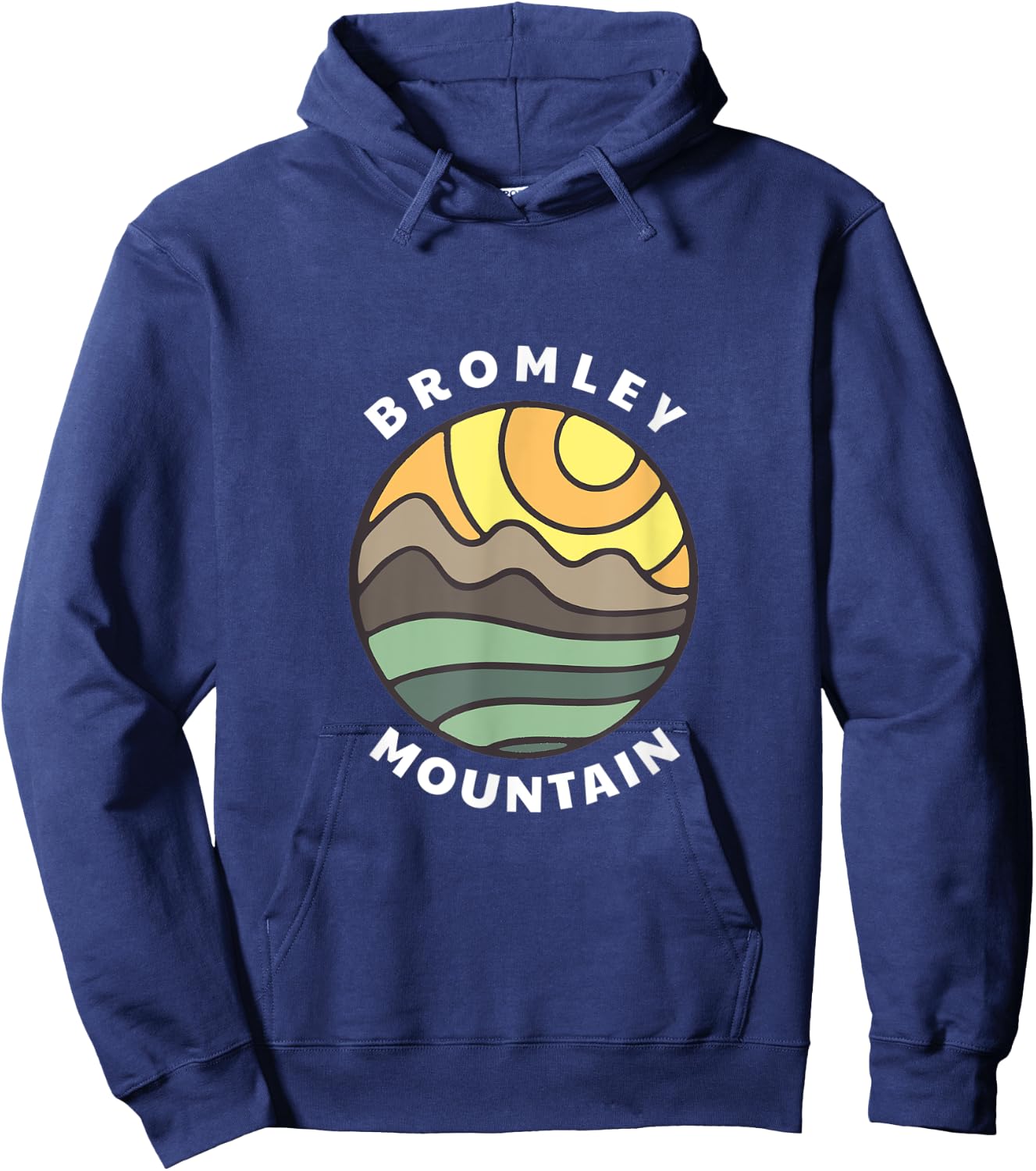 Bromley Mountain Vermont Mountains VT Vacation Souvenir Hoodie - Hoodie | Navy