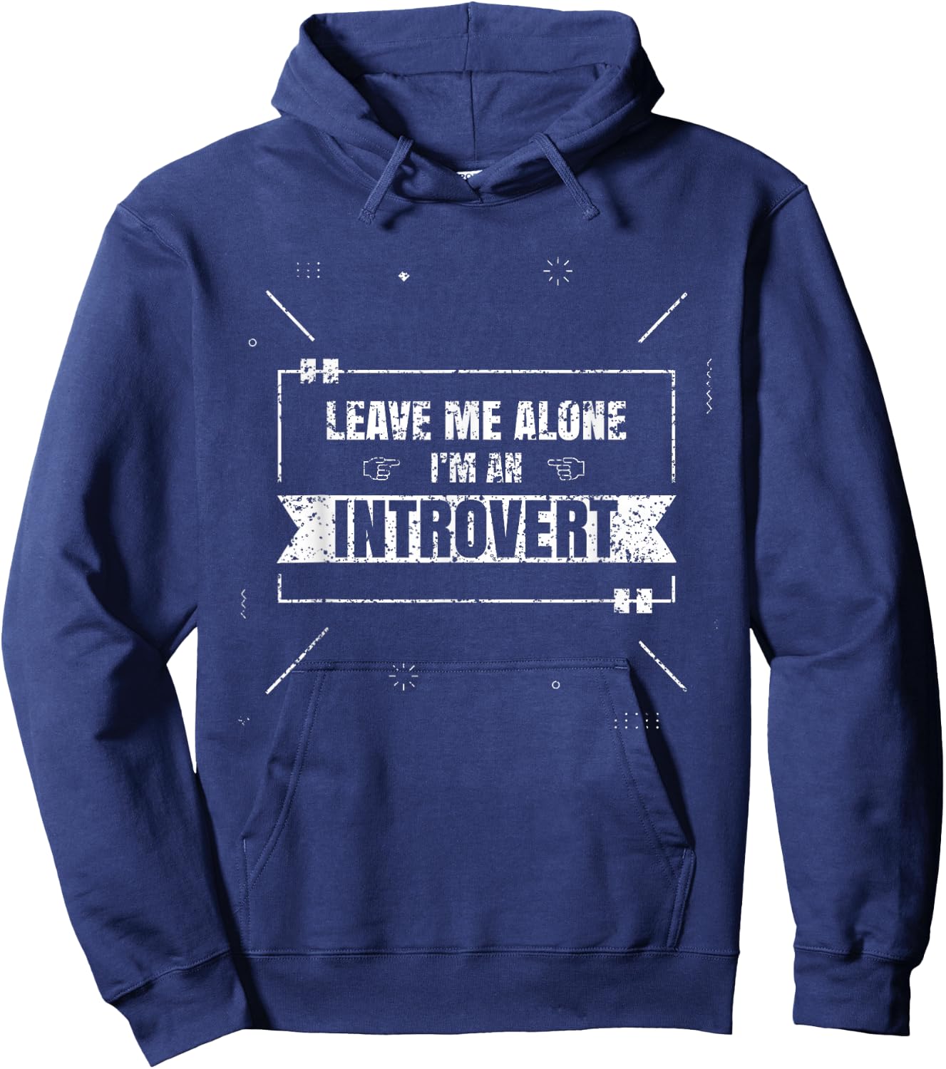 Leave me alone I'm an introvert Shyness Shy Introverted Hoodie - Hoodie | Navy