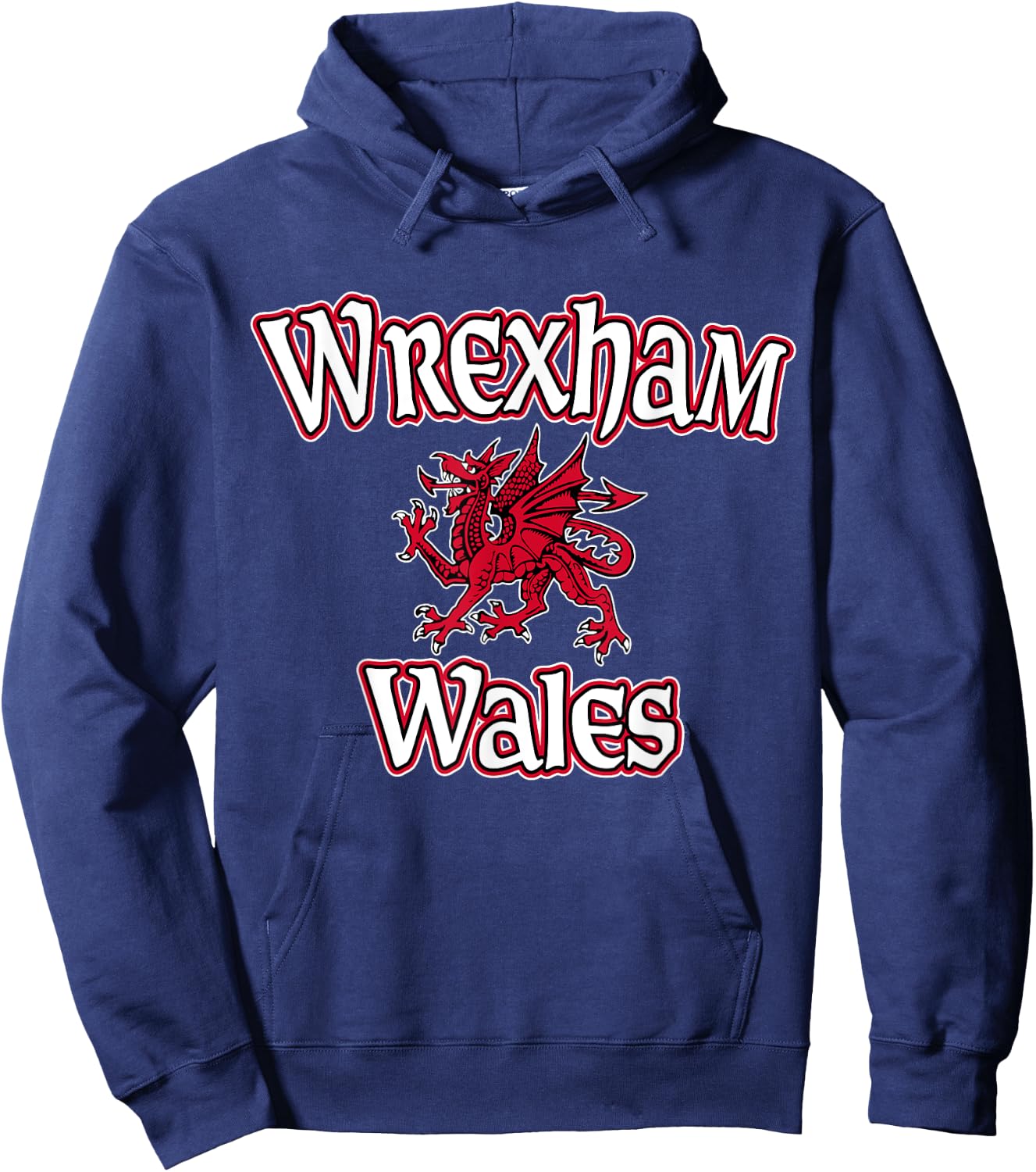 Wrexham Wales Dragon Hoodie - Hoodie | Navy