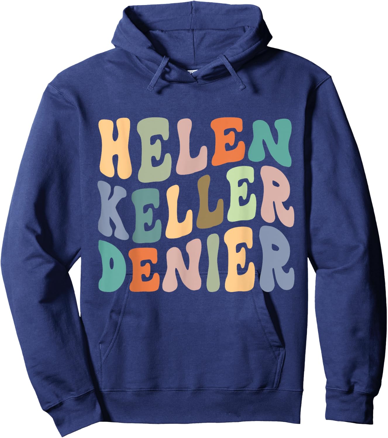 Retro Helen Keller Denier Meme Hoodie - Hoodie | Navy