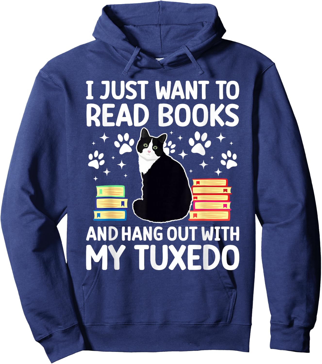 Hang Out with My Tuxedo Cat Owner Tuxedo Cat Lover Hoodie - Hoodie | Navy