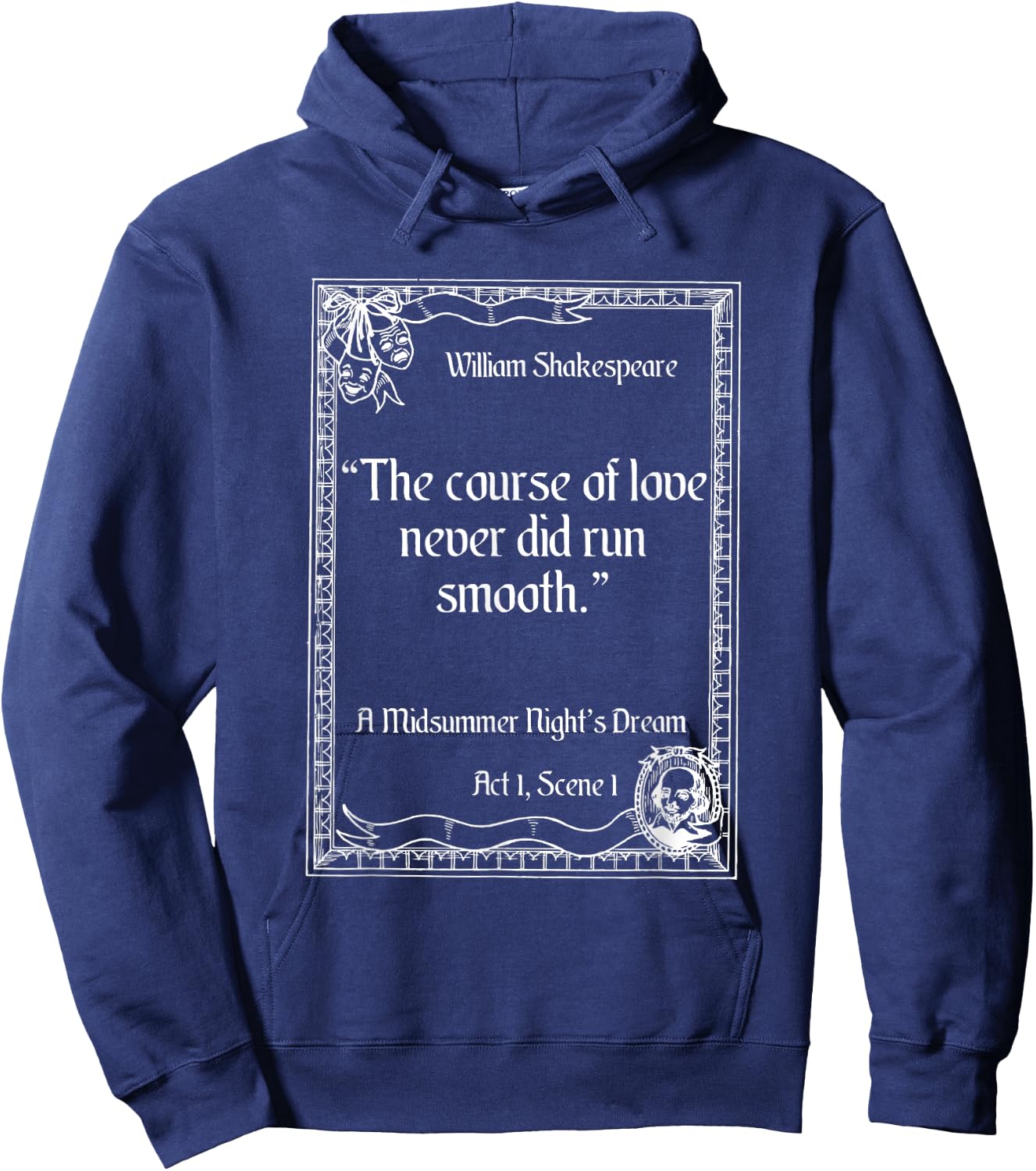 Shakespeare Quote A Midsummer Night’s Dream Women Hoodie - Hoodie | Navy