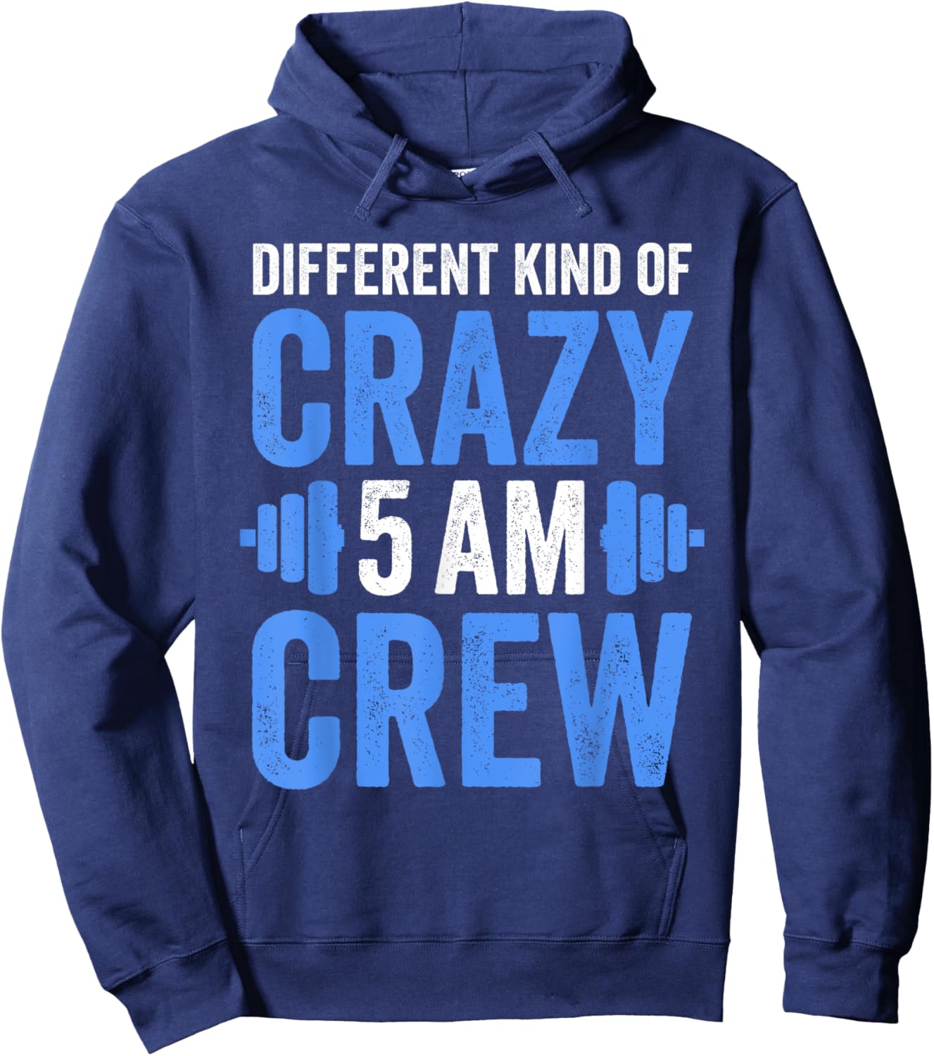 Workout Squad 5AM Crew Funny Gym Quote Hoodie - Hoodie | Navy