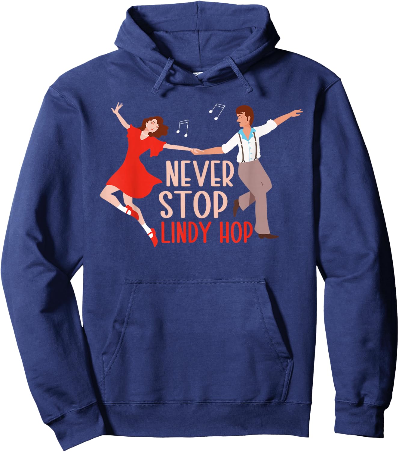 Lindy Hop Swing Dancer Dance Hoodie - Hoodie | Navy