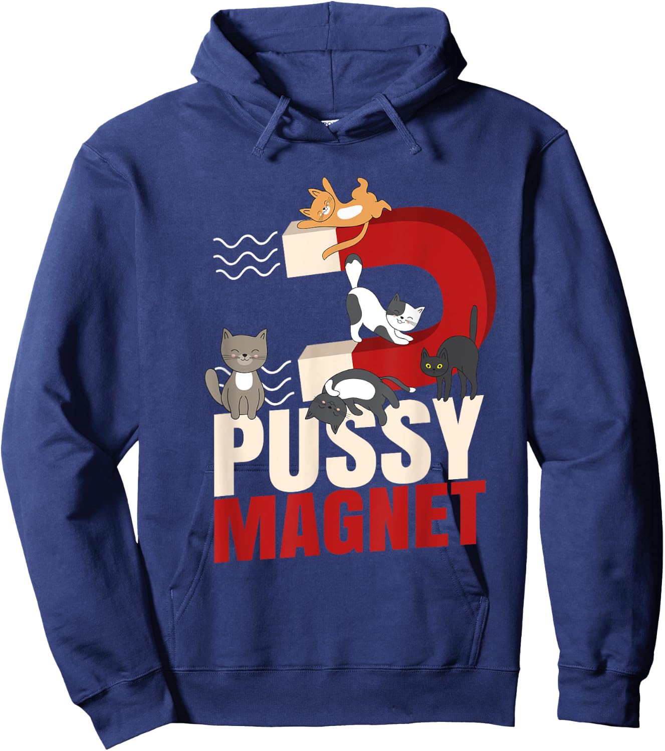 Felidae BKH Pussy Magnet for Cats Accessories Kitten Hoodie - Hoodie | Navy