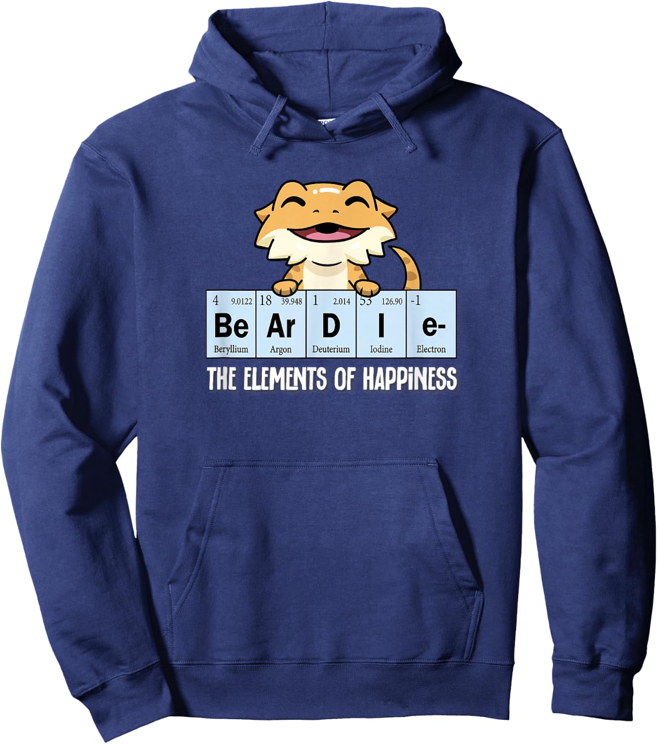 Tiny Dinosaur Elements Bearded Dragon Lover Hoodie - Hoodie | Navy