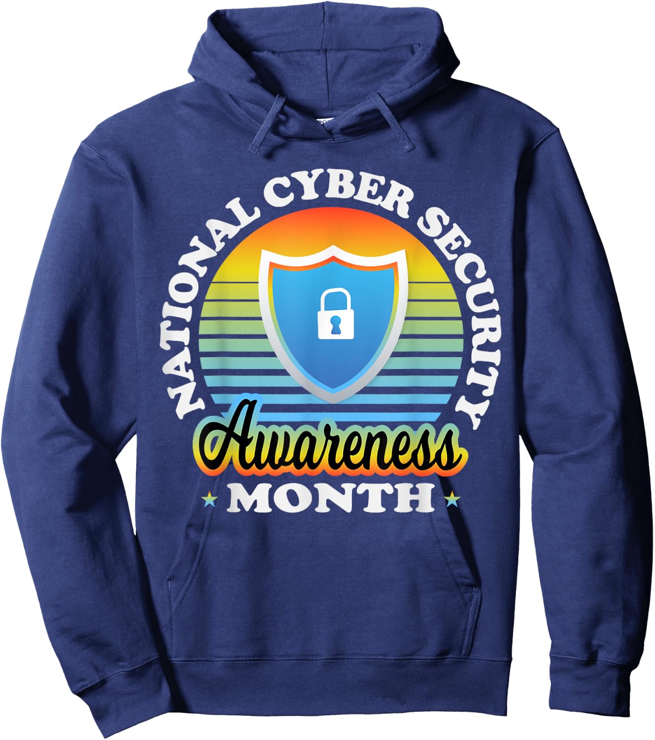 National Cyber Security Awareness Month Tech Security Team Hoodie - Hoodie | Navy