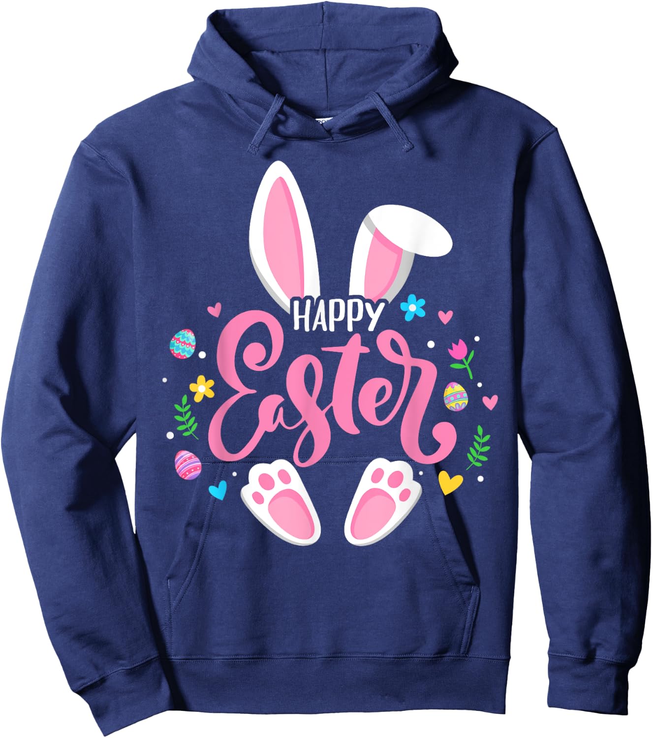 Happy Easter Bunny Easter Egg Hunt Squad Easter Women Family Hoodie - Hoodie | Navy