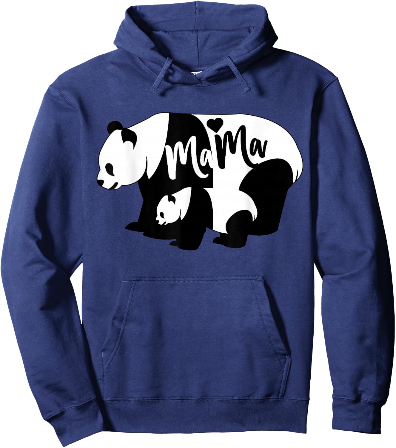 Mama Cute Baby Panda Bear Mothers Day Mama Heart Hoodie - Hoodie | Navy